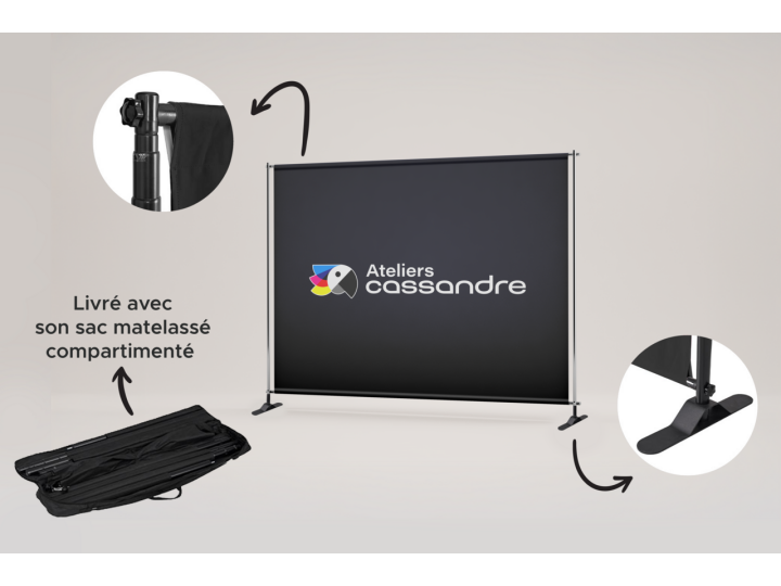 Photocall extensible structure  tissu